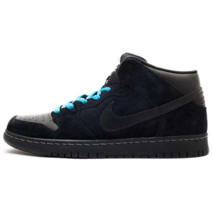Nike Nike Dunk SB Slip Resistant Abrasion Resistant Mid top Skateboard Shoes Men's Black