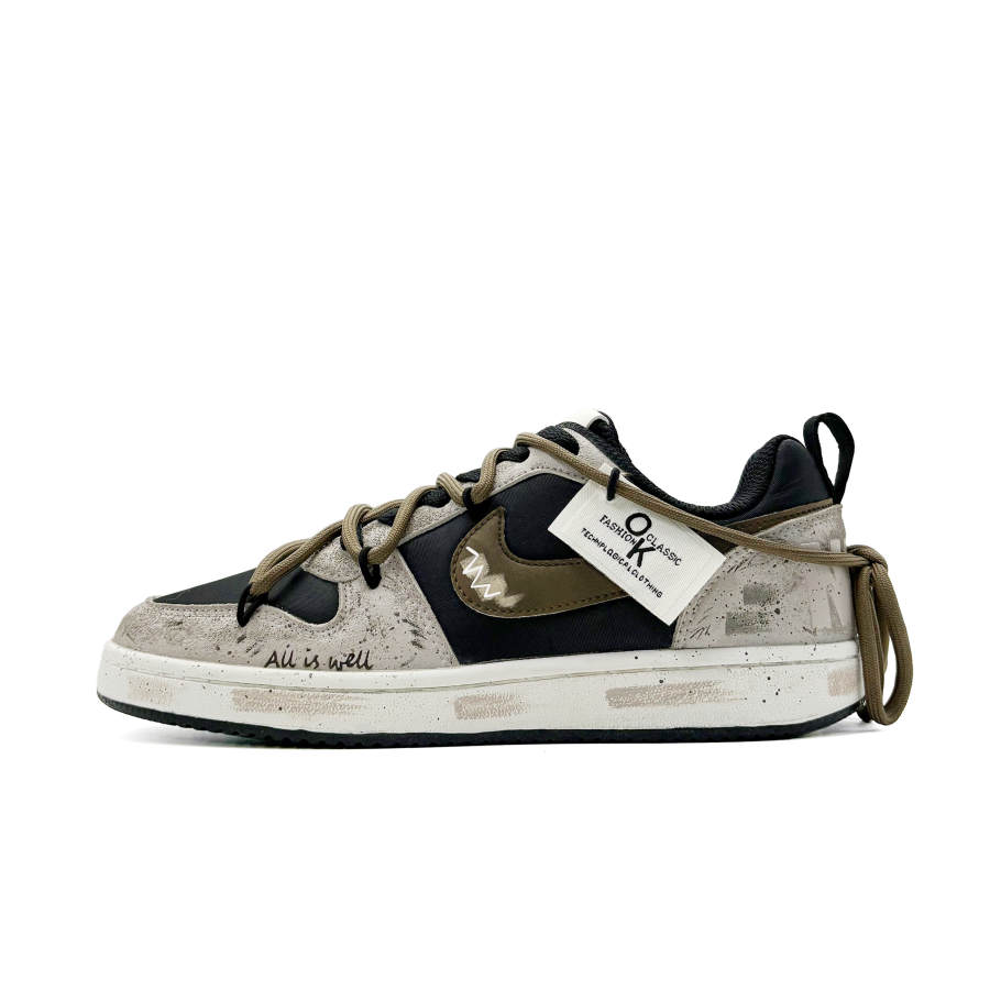 Nike Nike Court Borough Old Narrative Leather Low top Skateboard Shoes Unisex Gray