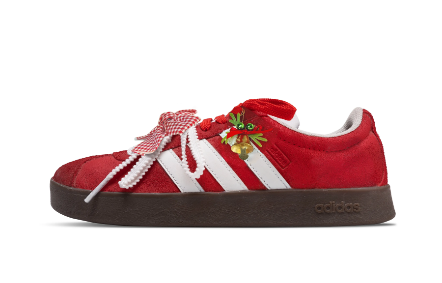 Adidas Adidas VL COURT 2.0 Cherry Bomb, Dingdang Abrasion Resistant Low top Skateboard Shoes Unisex Red
