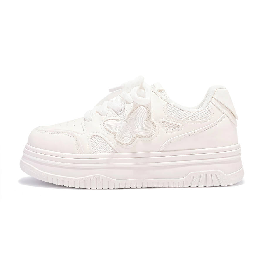 DINGGU Lightweight And Breathable Low top Skateboard Shoes Women's White