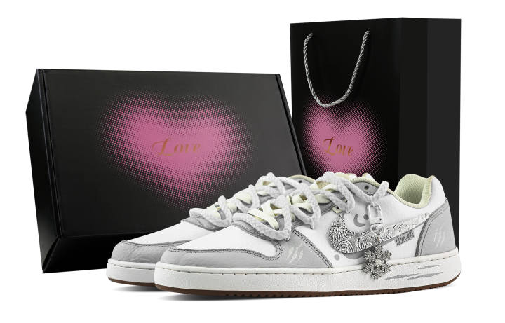 Nike Nike EBERNON Frost Snow Elegance, Heart Box Abrasion Resistant Low top Skateboard Shoes Men's