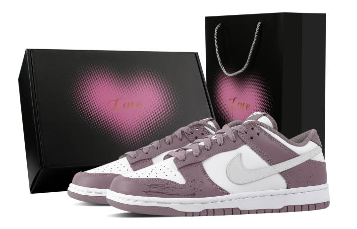 Nike Nike Dunk MUZHI Point, Heart Box Abrasion Resistant Low top Skateboard Shoes Unisex Purple