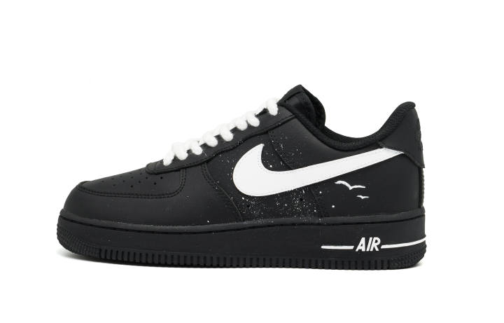 Nike Nike Air Force 1 Cushioning, Wear Resistant Low top Skateboard Shoes Unisex Black