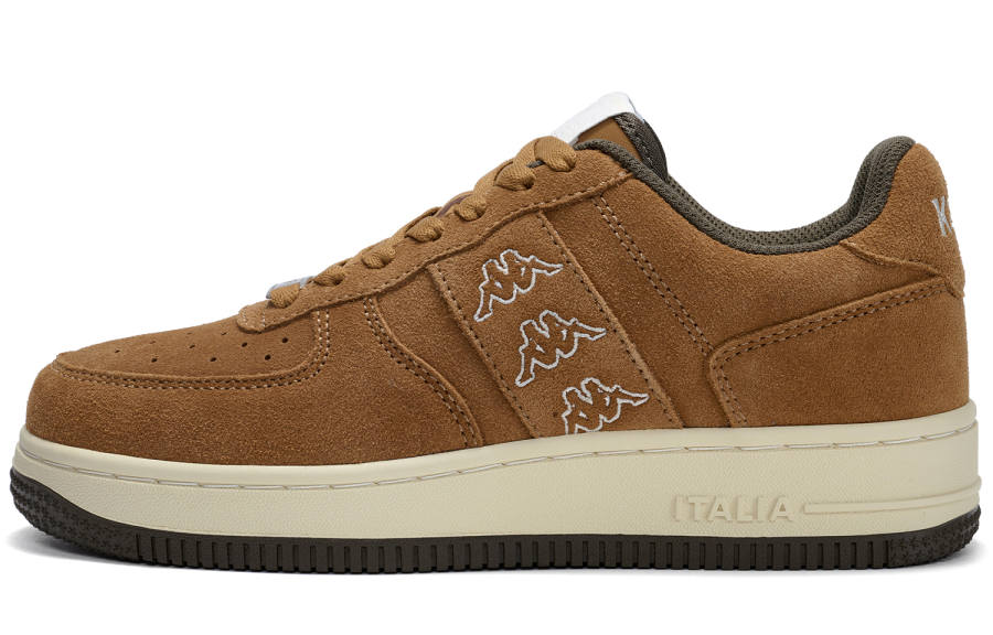 Kappa Back to Back Cushioning Low top Skateboard Shoes Unisex Chestnut Brown
