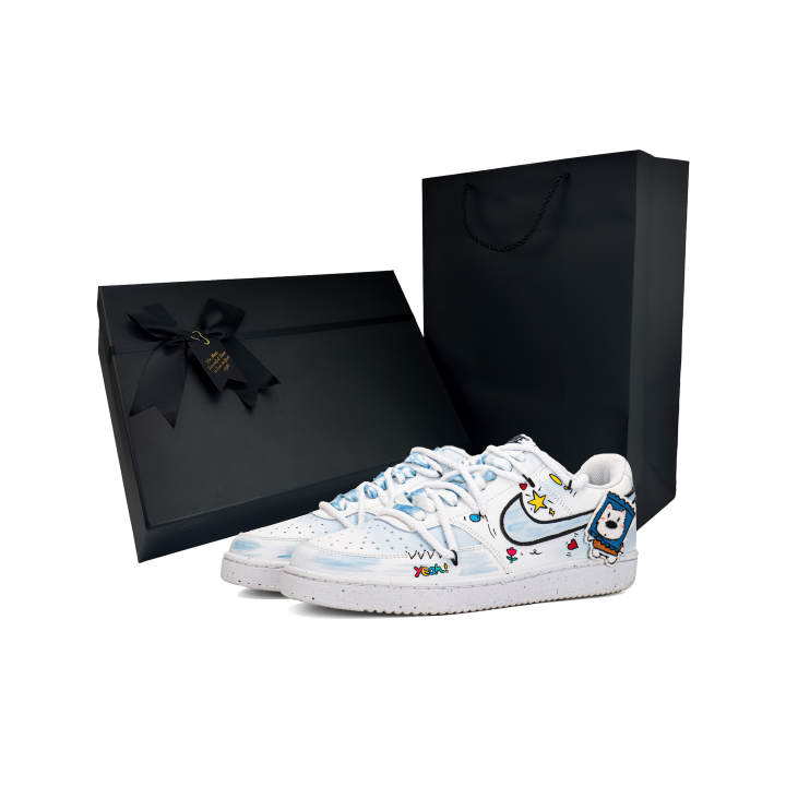 Nike Nike Graffiti Puppy High End Box Abrasion Resistant Low top Skateboard Shoes Unisex