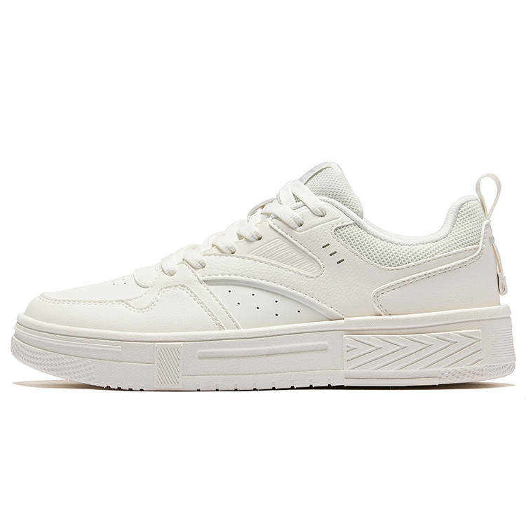 Erke Slip Resistant Abrasion Resistant Low top Skateboard Shoes Women's Microcrystal White