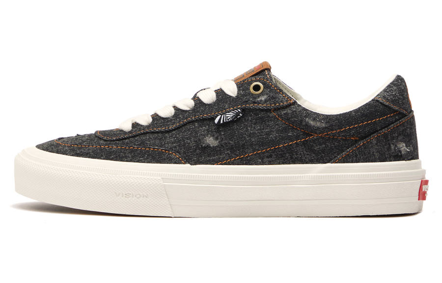 Vision Street Wear Flat Top Low top Skateboard Shoes Unisex Black