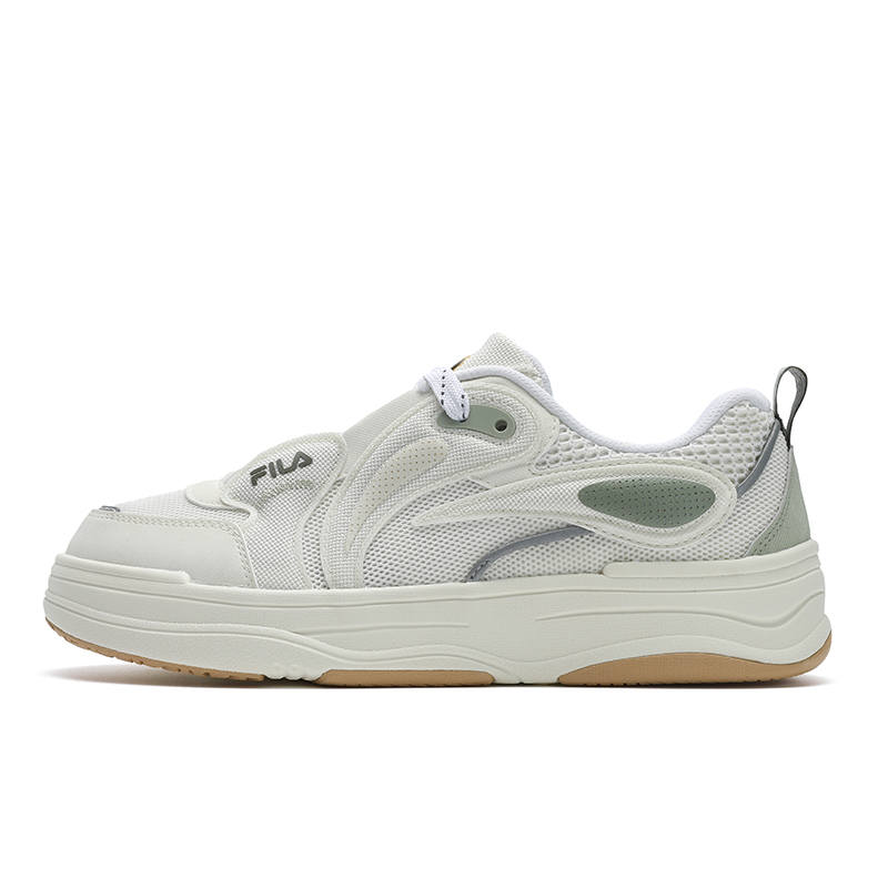 FILA VIBE Abrasion Resistant Breathable Low top Skateboard Shoes Men's Ecru