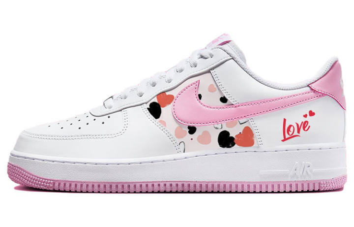 Nike Nike Air Force 1 Skateboard Shoes Men's Low Top Pink/White