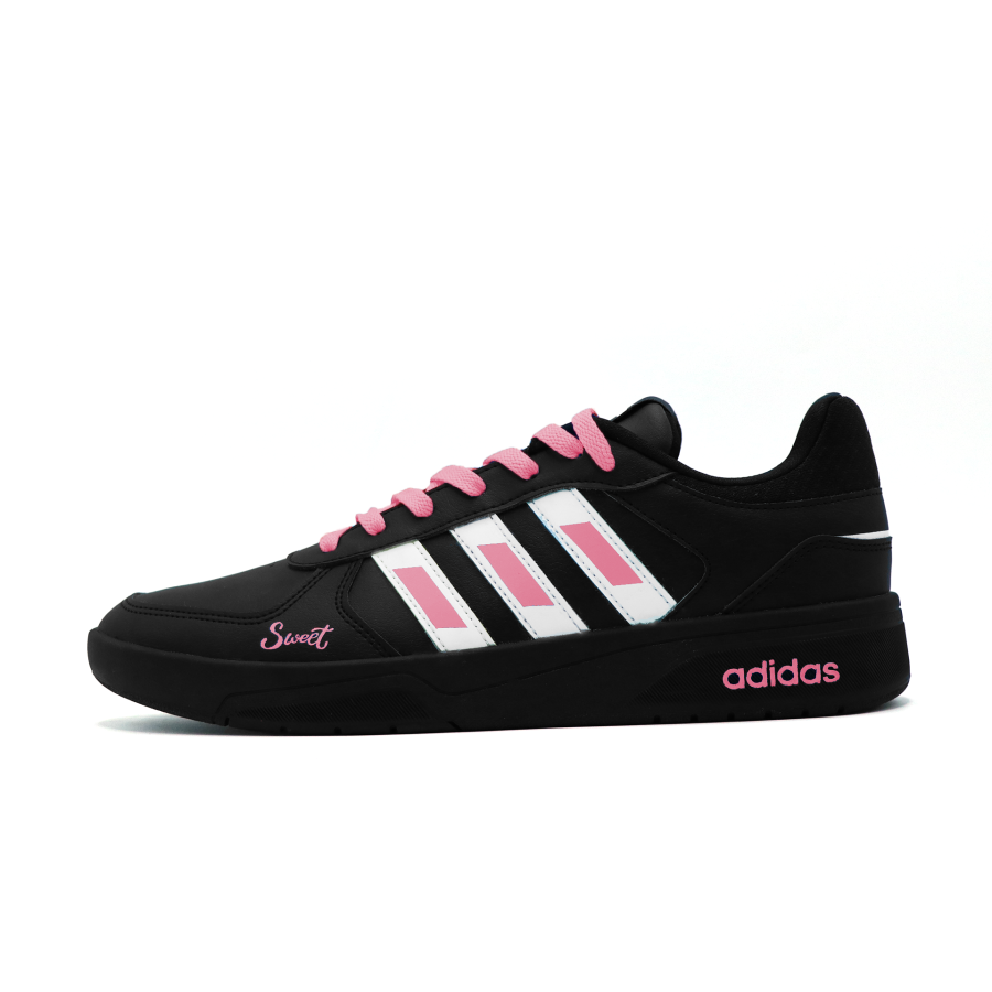 Adidas Neo Courtbeat Sweet Pink Lightweight Low top Skateboard Shoes Unisex Black