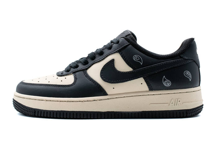Nike Nike Air Force 1 Black Coffee Leather Abrasion Resistant Low top Skateboard Shoes Unisex Black Brown