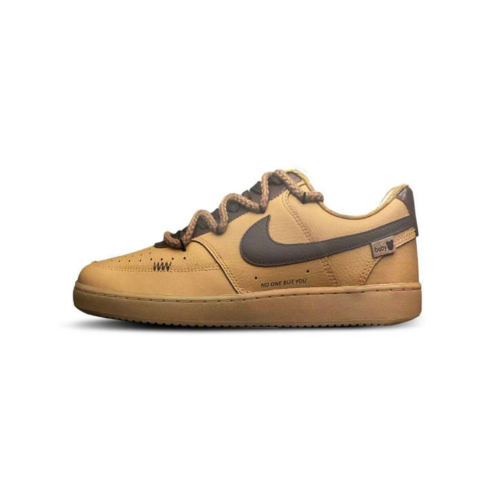 Nike Nike Court Vision 1 Tower Rabbit Creative Low top Skateboard Shoes Men's Brown