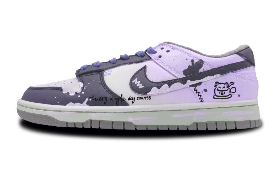Nike Nike Dunk Maris Sal Milk Foam Abrasion Resistant Abrasion Resistant Low top Skateboard Shoes Unisex Purple