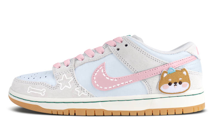 Nike Nike Dunk SB Low top Skateboard Shoes Unisex Beige White Blue