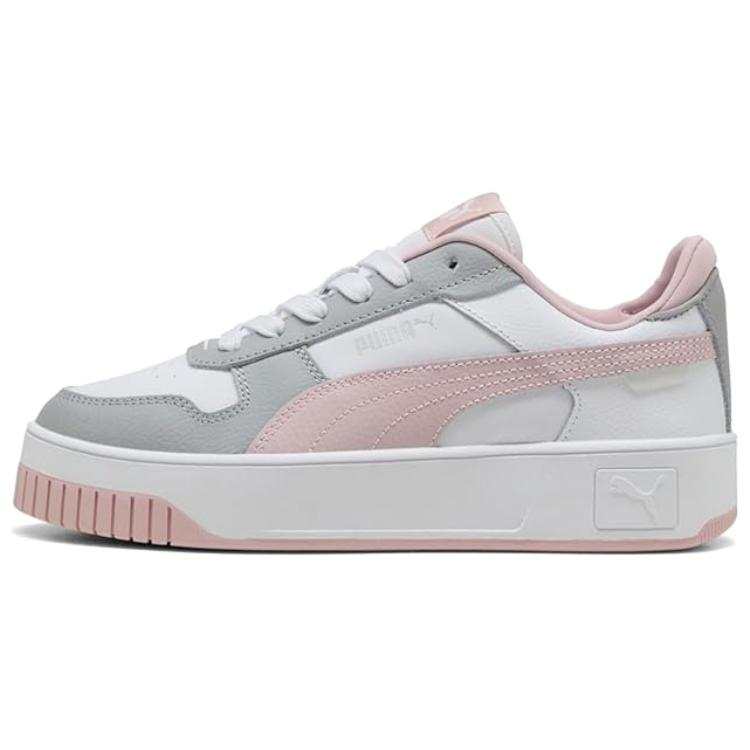 PUMA Carina Street Abrasion Resistant Low top Skateboard Shoes Women's White Gray