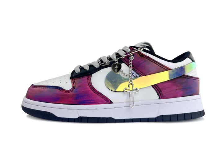 Nike Nike Dunk Laser Enchantress Abrasion Resistant Low top Skateboard Shoes Unisex Black Pink