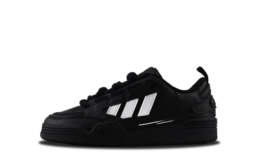 Adidas Originals Adi2000 Slip Resistant Abrasion Resistant Low top Skateboard Shoes Unisex Black Silver