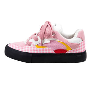 MINGKUANG Street Style Rising Stars POP Wear resistant And Lightweight Low top Skateboard Shoes Women's Pink