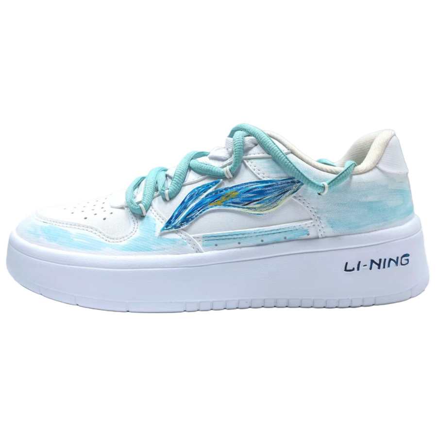 Li-Ning Li Ning Floating Boat Cushioning Slip Resistant Low top Skateboard Shoes Unisex Blue