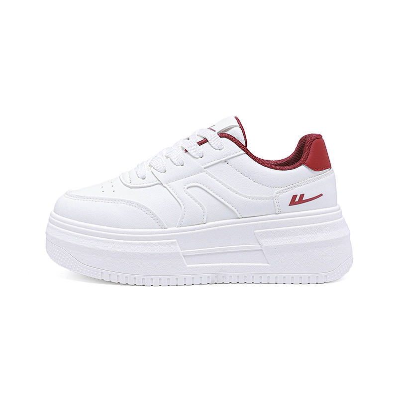 WARRIOR Skateboard Shoes Women's White Burgundy