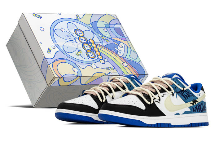 Nike Nike Dunk Box, Coast Abrasion Resistant Abrasion Resistant Low top Skateboard Shoes Men's Lightning Blue