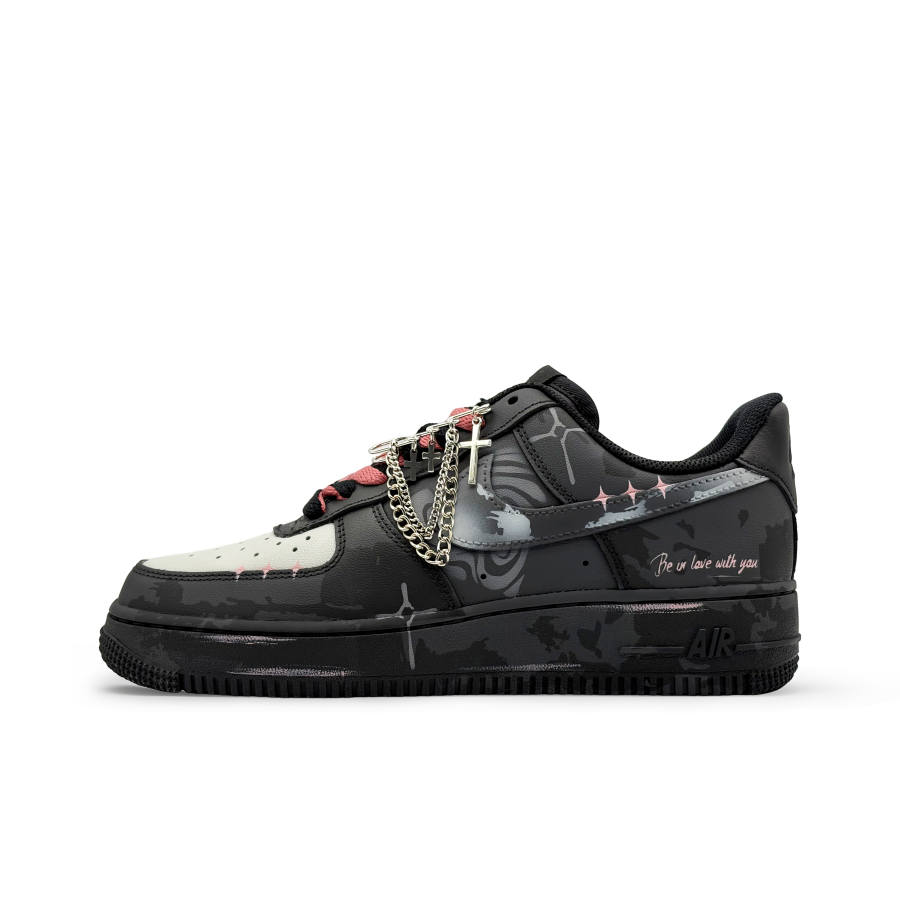 Nike Nike Air Force 1 Abrasion Resistant Abrasion Resistant Low top Skateboard Shoes Women's Black Pink