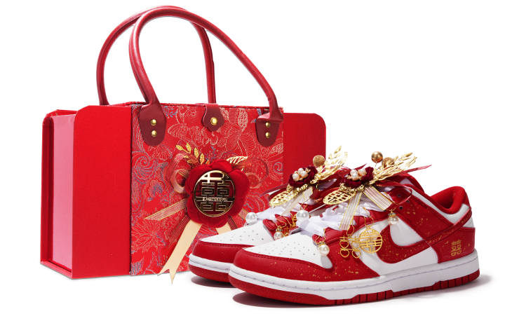 Nike Nike Dunk Abrasion Resistant Low top Skateboard Shoes Unisex Red White