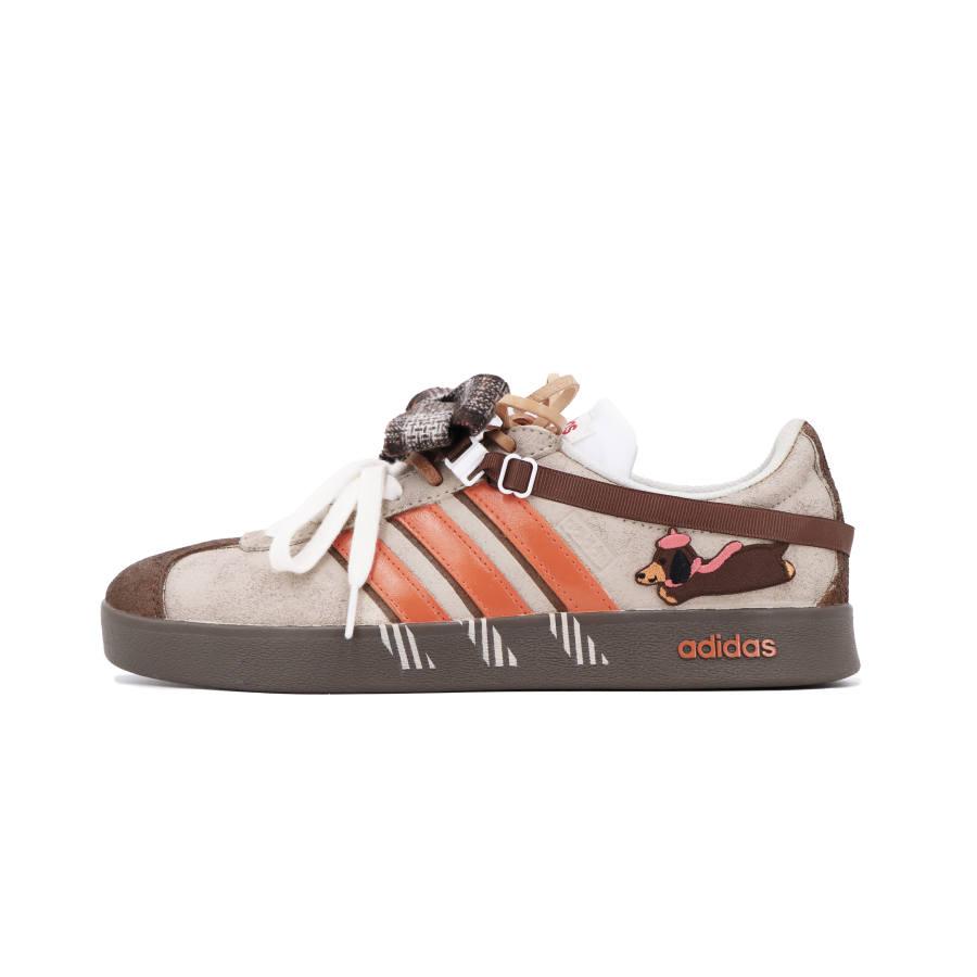 Adidas Adidas VL COURT 2.0 Abrasion Resistant Abrasion Resistant Low top Skateboard Shoes Unisex Orange Brown