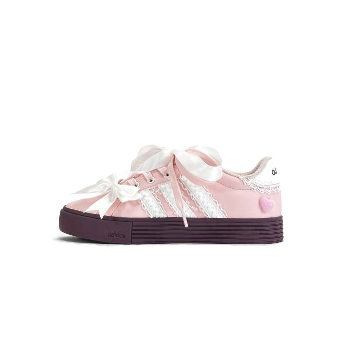 Adidas Adidas Daily 4.0 Low top Skateboard Shoes Unisex White Pink