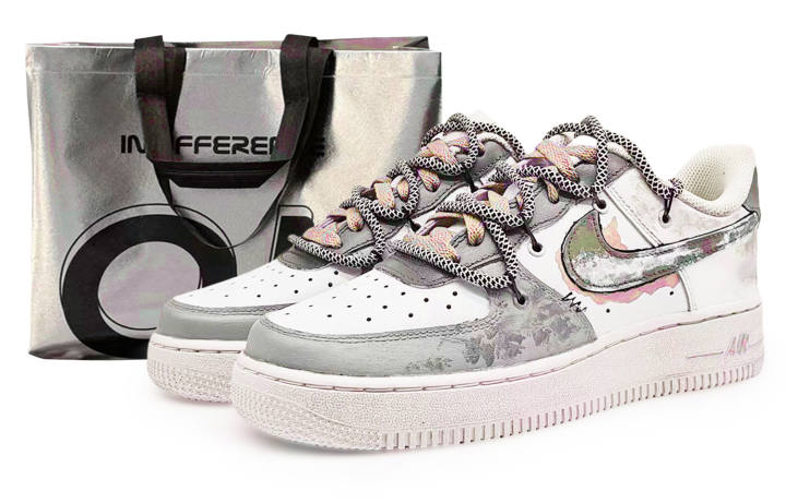 Nike Nike Air Force 1 EIGHT% No. 9 Coverage Thermal Abrasion Resistant Low top Skateboard Shoes Unisex Red Gray