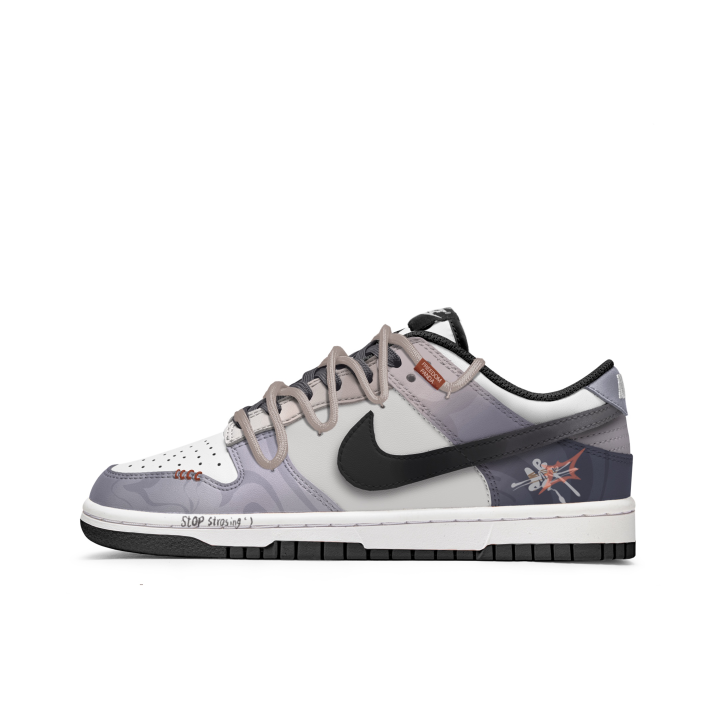Nike Nike Dunk Free Panda, Re Release Slip Resistant Abrasion Resistant Low top Skateboard Shoes Unisex Purple White