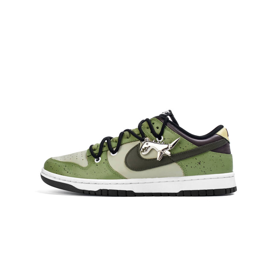 Nike Nike Dunk Abrasion Resistant Low top Skateboard Shoes Unisex Army Green