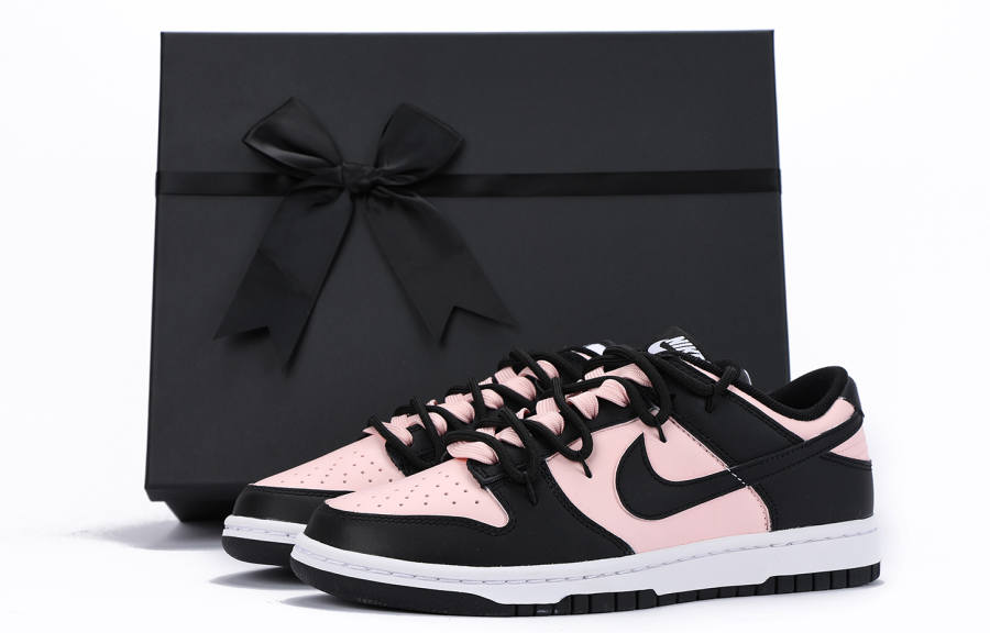 Nike Nike Dunk Chestnut Coverage Slip Resistant And Abrasion Resistant Low top Skateboard Shoes GS Black Pink