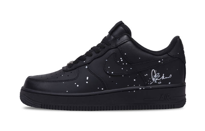 Nike Nike Air Force 1 Black Warrior Slip Resistant Abrasion Resistant Low top Skateboard Shoes Unisex Black