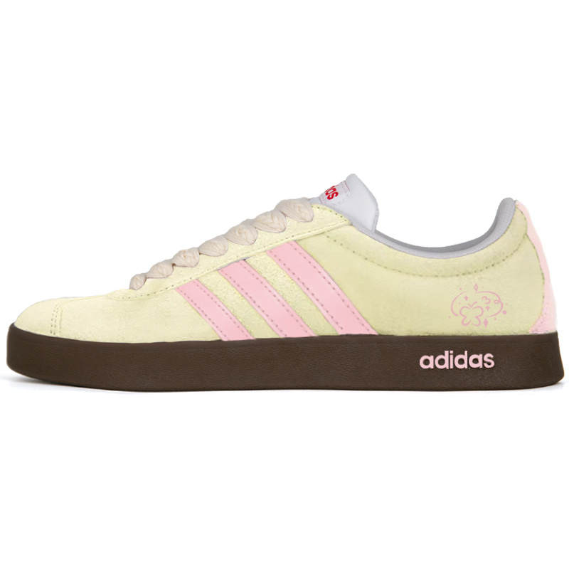 Adidas Adidas VL COURT 2.0 Cute Bubble Abrasion Resistant Lightweight Wear resistant And Lightweight Low top Skateboard Shoes