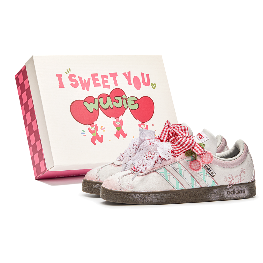 Adidas Adidas WuJie, Box, Pink Cherry Cushioning Low top Skateboard Shoes Unisex Pink Brown