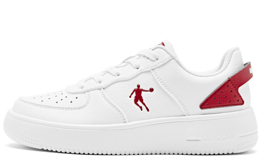 QIAODAN Air Force 1 Red Platform White Shoes