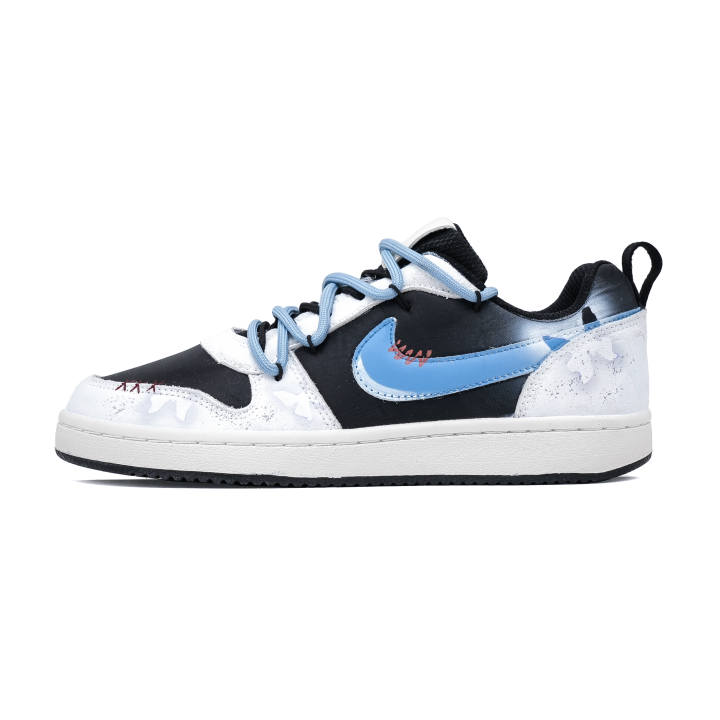 Nike Nike Court Borough Blue Butterfly Dancing Low top Skateboard Shoes Unisex White Black