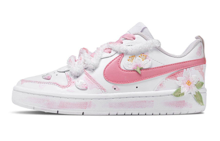 Nike Nike Court Borough Spring Letter Slip Resistant Abrasion Resistant Low top Skateboard Shoes Women's Pink