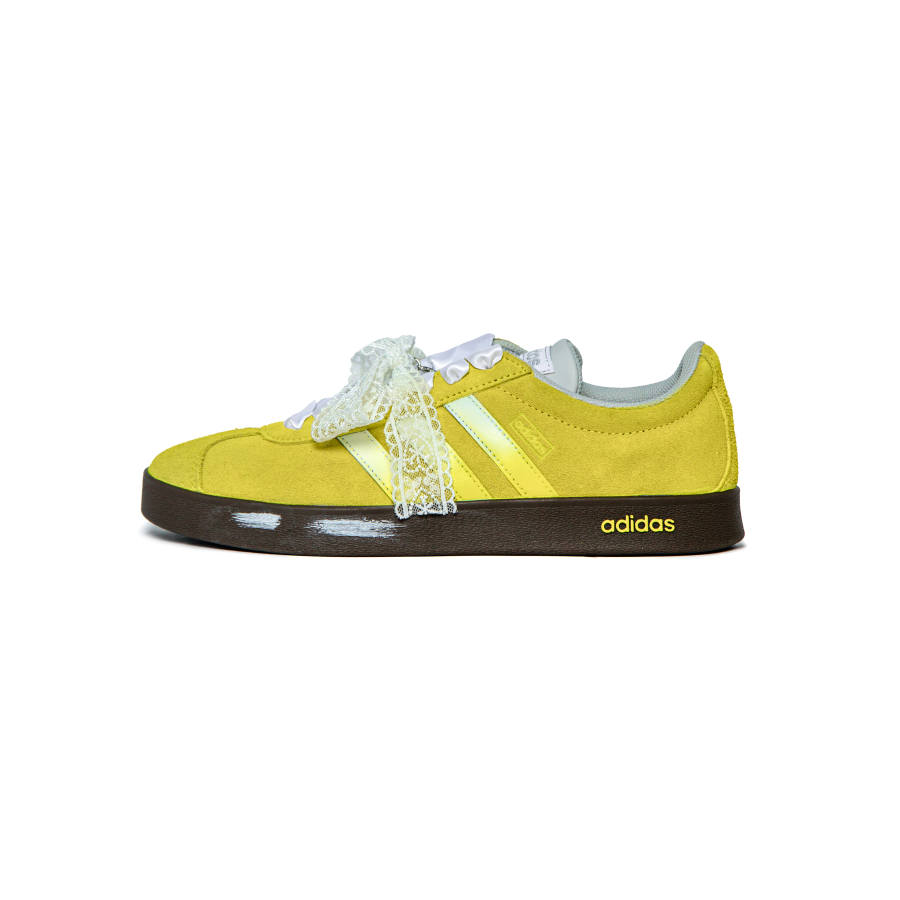 Adidas Adidas VL COURT 2.0 Lemon Yellow Lace Butterfly, Woven By Vine Skateboard Shoes Unisex