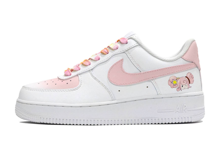 Nike Nike Air Force 1 Pink Sweetheart Cushioning Low top Skateboard Shoes Unisex Pink White