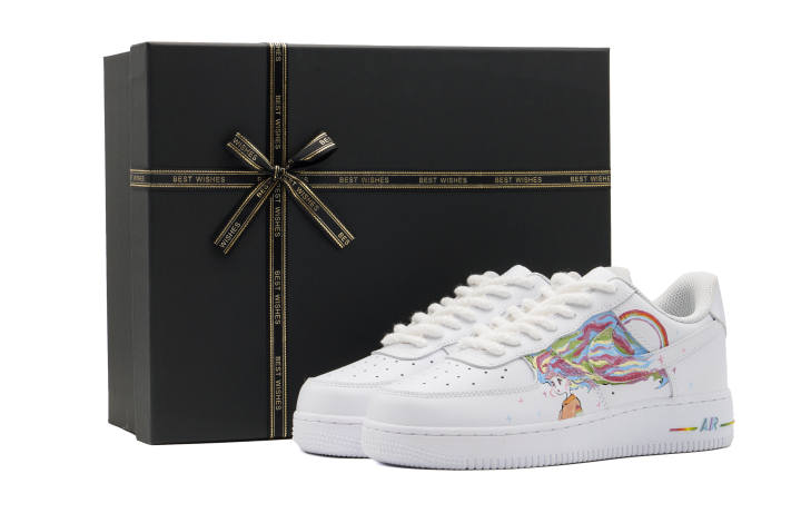 Nike Nike Air Force 1 Abrasion Resistant Height Increasing Low top Skateboard Shoes Women's White