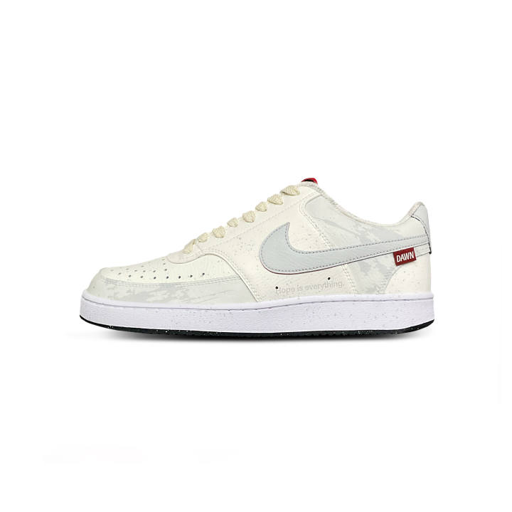 Nike Nike Court Vision 1 Tower Rabbit Coexistence Cushioning, Wear Resistant Low top Skateboard Shoes Men's Gray White