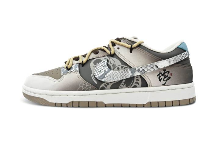 Nike Nike Dunk Slip Resistant Low top Skateboard Shoes Unisex Beige Gray