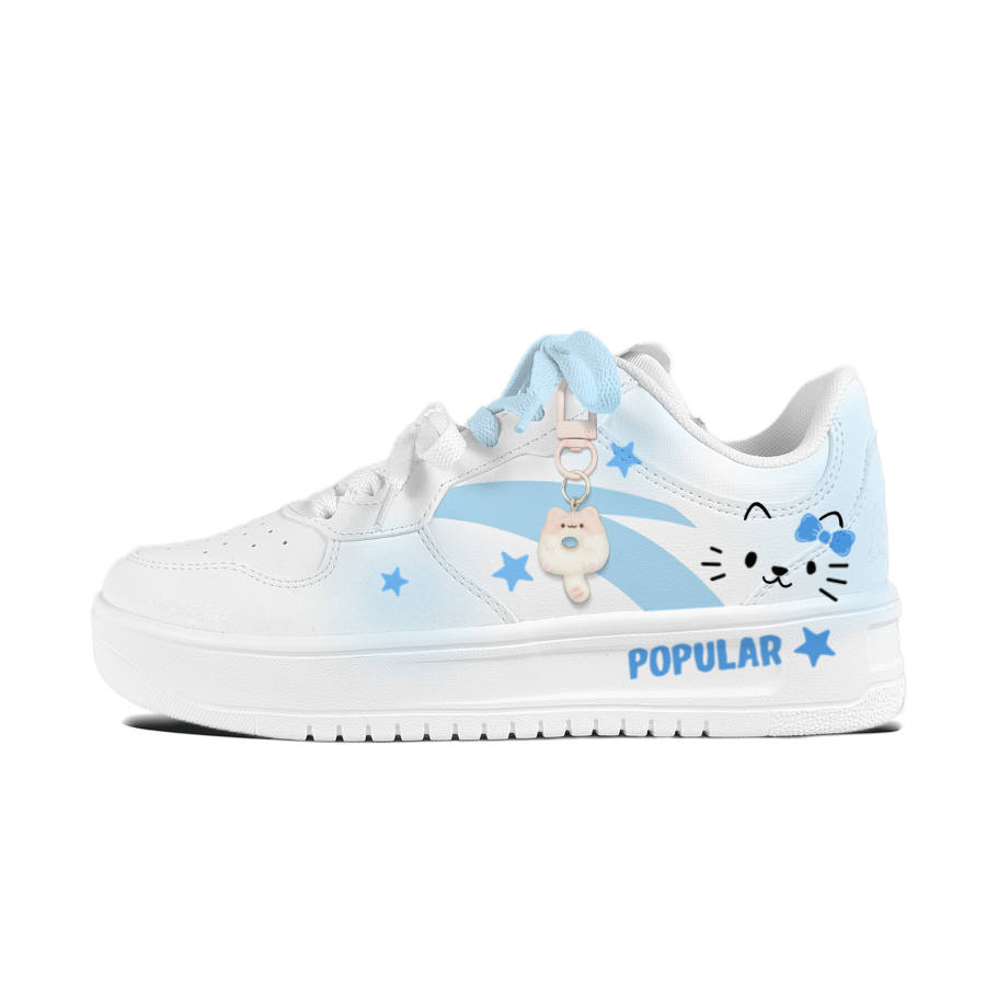 Anta Easy Abrasion Resistant Slip Resistant Coverage Low top Skateboard Shoes Unisex White Blue