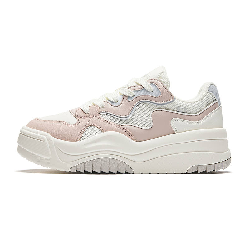 Anta Eggy Shoe 2.0 Height Increasing Lightweight Low top Skateboard Shoes Women's Lotus Gray