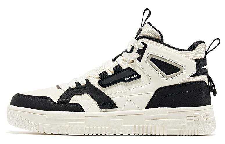 Erke Thermal Lightweight Coverage High top Skateboard Shoes Men's Black White