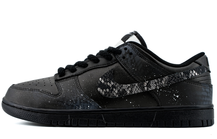 Nike Nike Dunk Wear resistant And Lightweight Low top Skateboard Shoes Unisex Black Silver