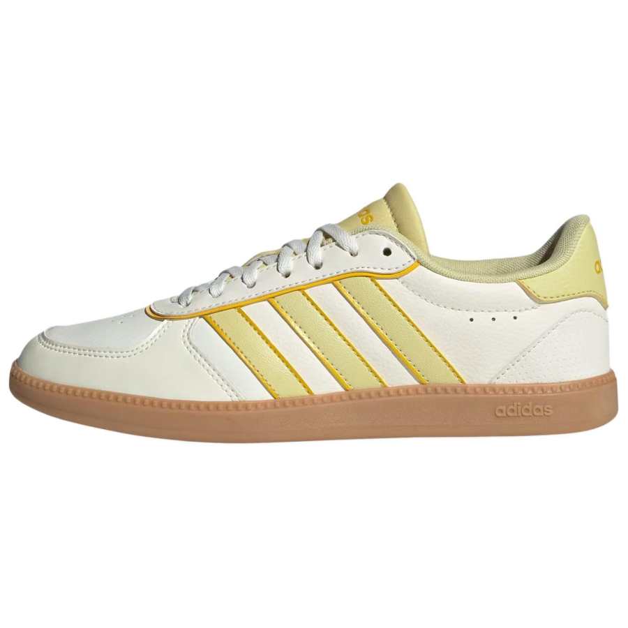 Adidas Adidas BREAKNET SLEEK Synthetic Leather Slip Resistant Abrasion Resistant Low top Skateboard Shoes Women's Ecru