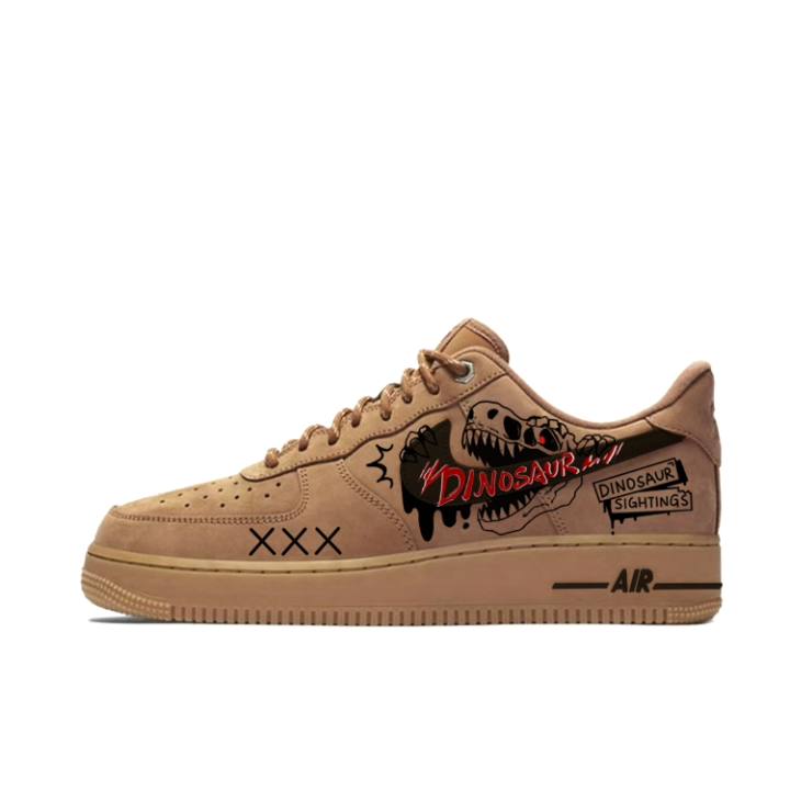 Nike Nike Air Force 1 Slip Resistant, Abrasion Resistant, Lightweight Low top Skateboard Shoes Unisex Brown
